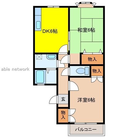 メンバーズタウンカーメル寺山IIの物件間取画像